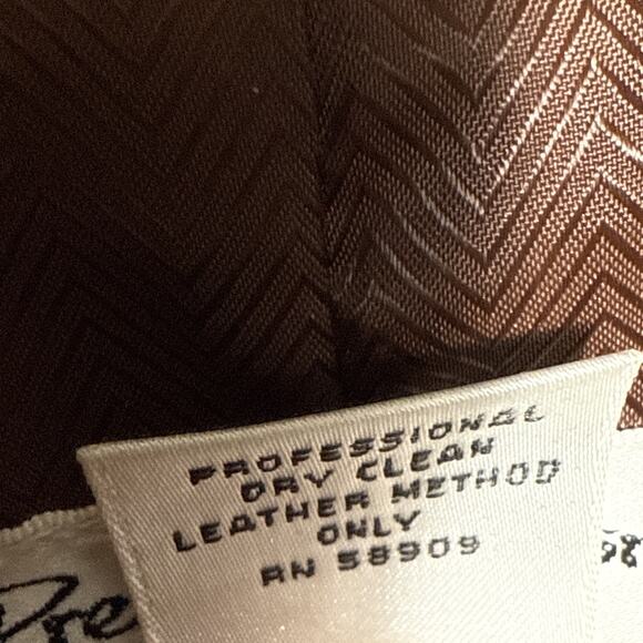 Women's Brown Suede Leather Coat Size 2X Button Front Mid Length Preston York - Picture 9 of 10